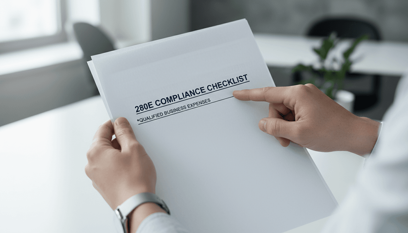 280E tax planning document detail